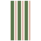 Green & Red Awning Stripe Guest Napkin - Pack of 16  - Hester & Cook