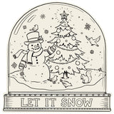 Die-cut Snow Globe Coloring Placemat - Hester & Cook