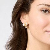 Kaleidoscope Statement Stud Earring - Iridescent Clear Crystal - OS