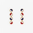 New England Round Bezel Drop Earring - Brackish