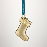 Christmas Metal Stocking Golden Ornament - Waterford