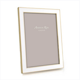 5x7 Gold Trim White Enamel Picture Frame - Addison Ross
