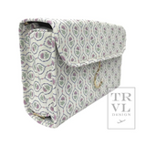 Luxe Hanging Toiletry Case - Antibes with Navy pinstripe Liner - Trvl Deisgn