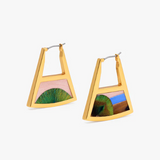 Rachel  Triangle Hoop Earring - Brackish
