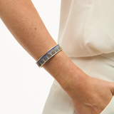 Brianna Silver Thin Cuff - Brackish