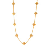 Berry Clover Double Sided Necklace, 16"+2" - Gold - Capucine De Wulf