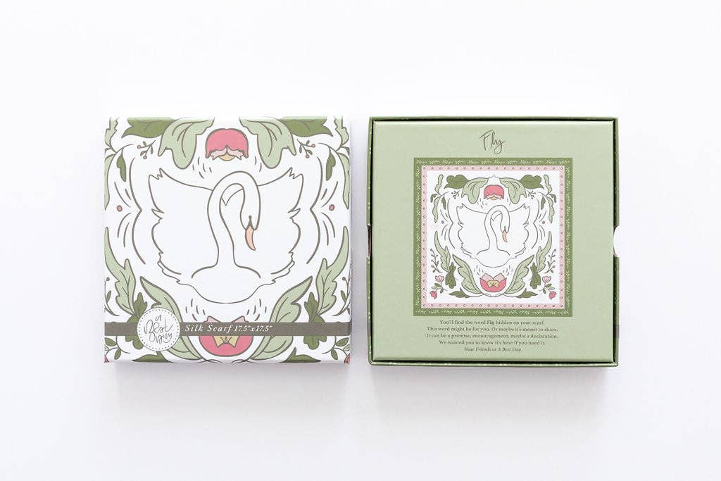 A BEST DAY - FLY SQUARE SCARF - Gaines Jewelers