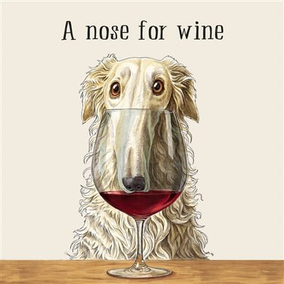 A Nose for Wine Cocktail Napkin - Pack of 20 - Hester & Cook - Gaines Jewelers