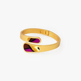 Aaliyah Bezel Hinge Cuff - Brackish - Gaines Jewelers