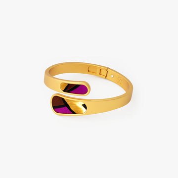Aaliyah Bezel Hinge Cuff - Brackish - Gaines Jewelers