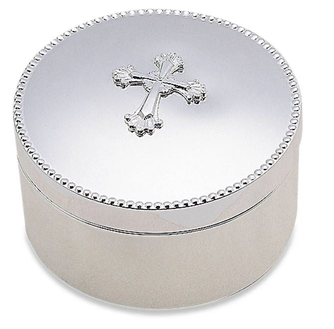 Abbey Cross Silverplate Keepsake Box - Reed & Barton - Gaines Jewelers