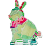 Acrylic Bunnies in Color - Green - Lauren Dunn - Gaines Jewelers