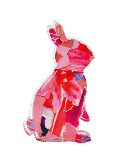 Acrylic Bunnies in Color - Pink - Lauren Dunn - Gaines Jewelers