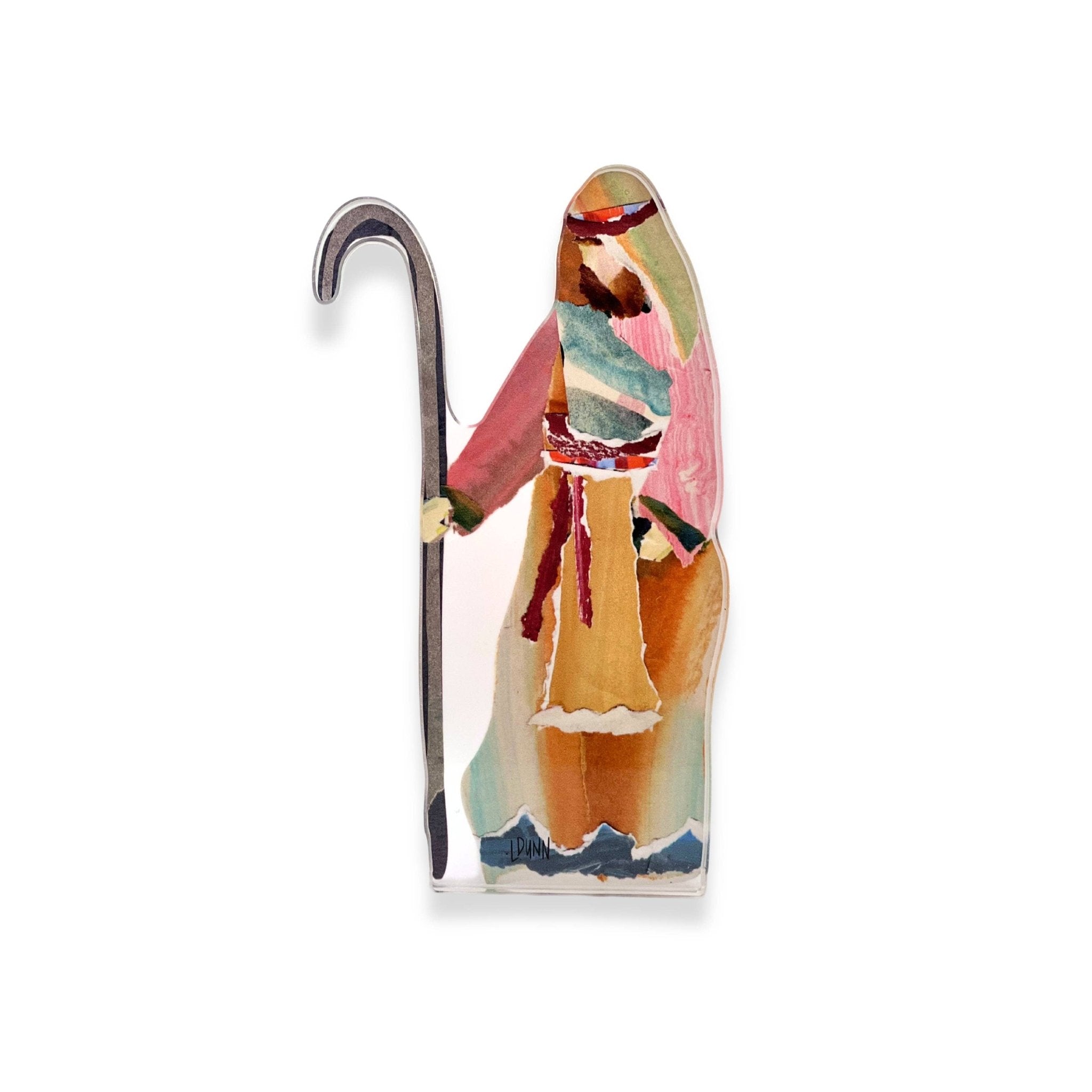 Acrylic Nativity Shepherd 1: Large - Lauren Dunn - Gaines Jewelers