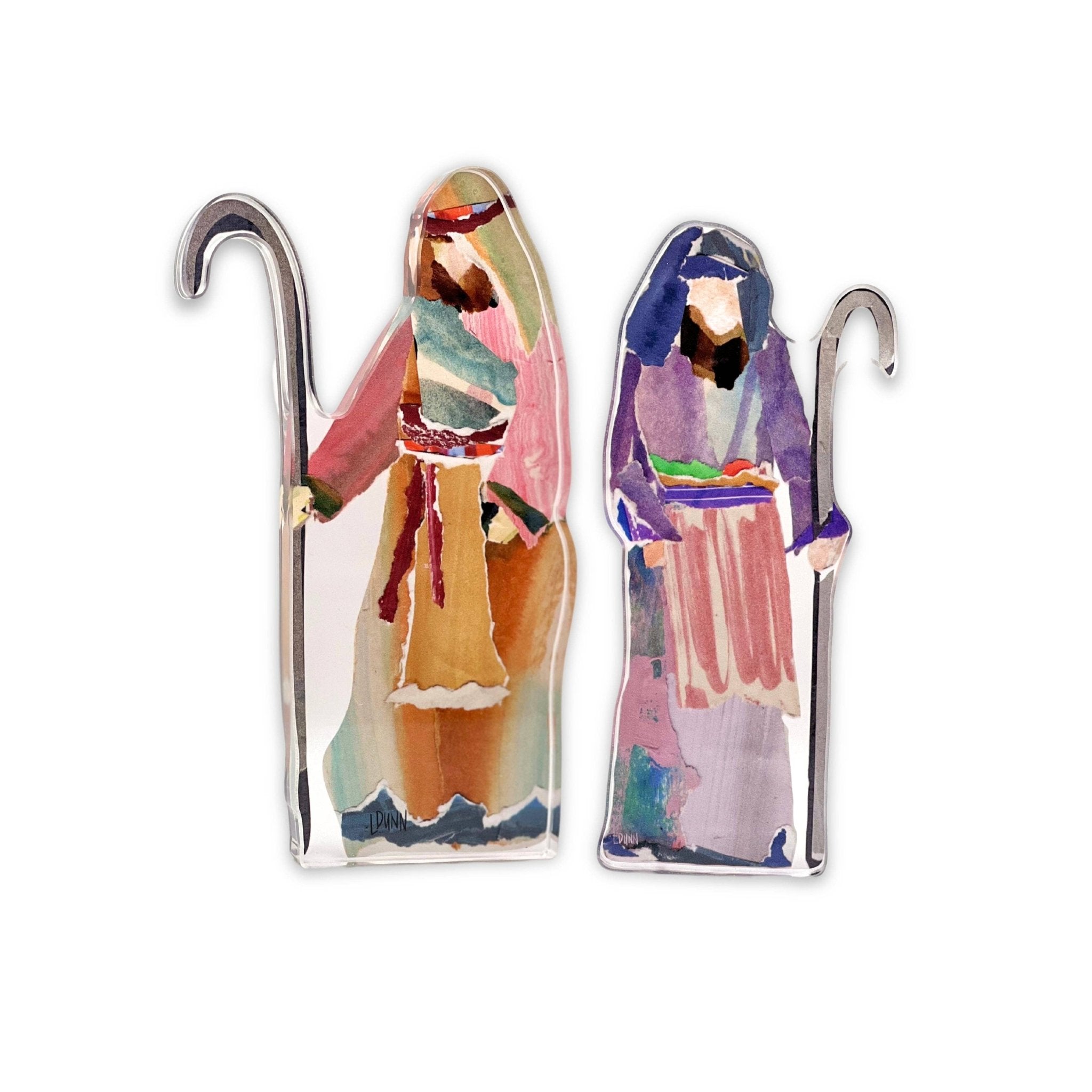 Acrylic Nativity Shepherd 1: Large - Lauren Dunn - Gaines Jewelers