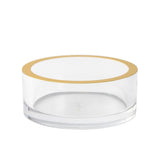 Acrylic Wine Coaster: Elegant Clear Design with Gold Rim - Caspari - Gaines Jewelers