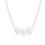 Add - a - Pearl Starter Necklace 4.5 - 5mm Pearls with 18" White Gold Chain - Gaines Jewelers