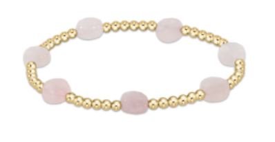 Admire Gold 3mm Bead Bracelet - Pink Opal - Gaines Jewelers