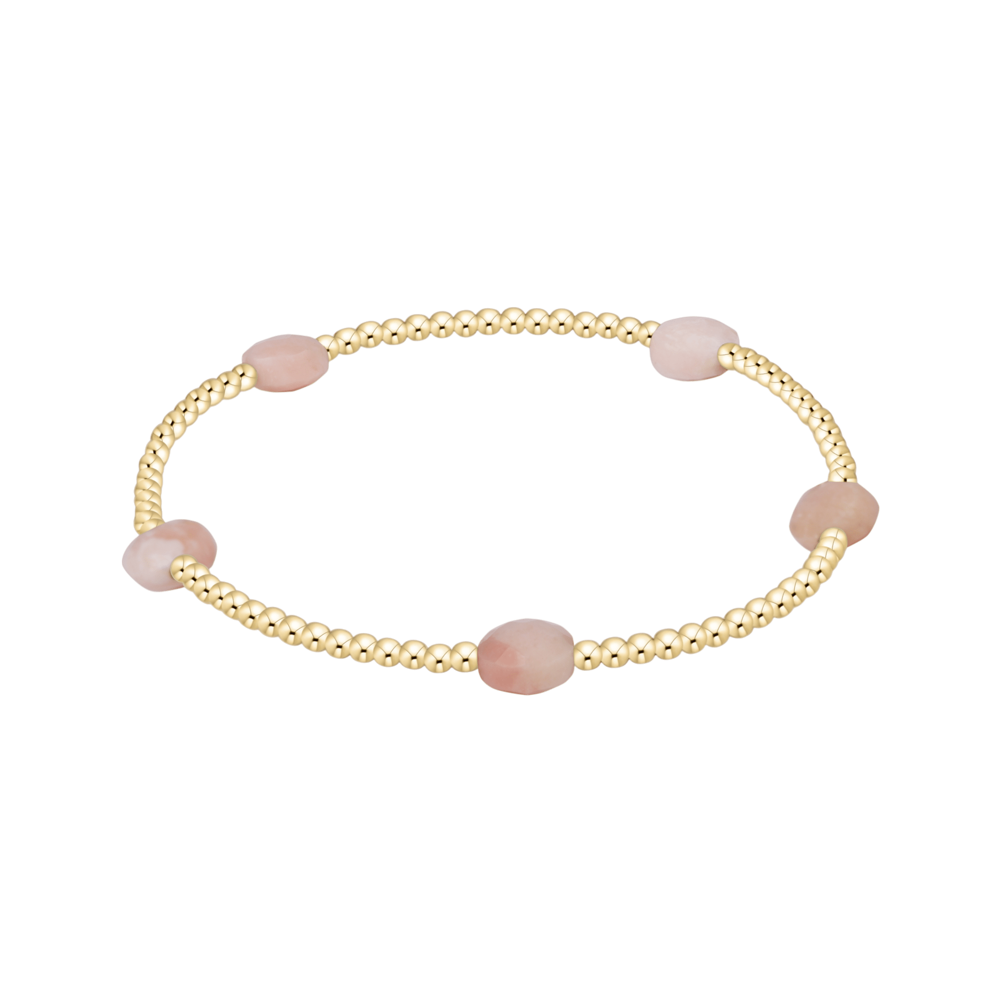 Admire Small Gem 2mm Gold Bracelet - Pink Opal - enewton - Gaines Jewelers