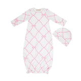 Adorable Everyday Gown - Belle Meade Bow With Worth Avenue White - 0 - 3M - The Beaufort Bonnet Company - Gaines Jewelers