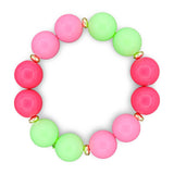 Fun Cabana Bracelets - Orange/Fuchsia - Traci's Beads