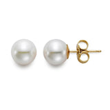 Akoya pearl stud earrings, 8 - 8.5mm in 18kt yellow gold by Mastoloni - Gaines Jewelers