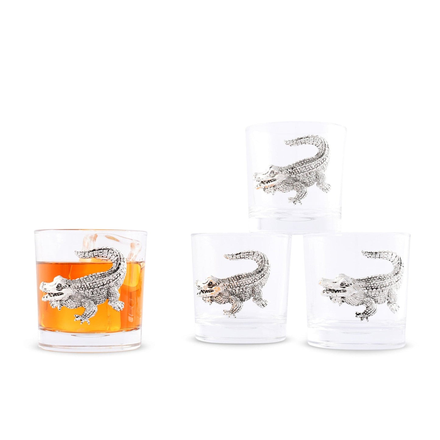 Alligator Bar Glasses Set of 4 - Arthur Court - Gaines Jewelers