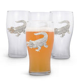 Alligator Beer Pint Glasses - Set of 4 - Arthur Court - Gaines Jewelers