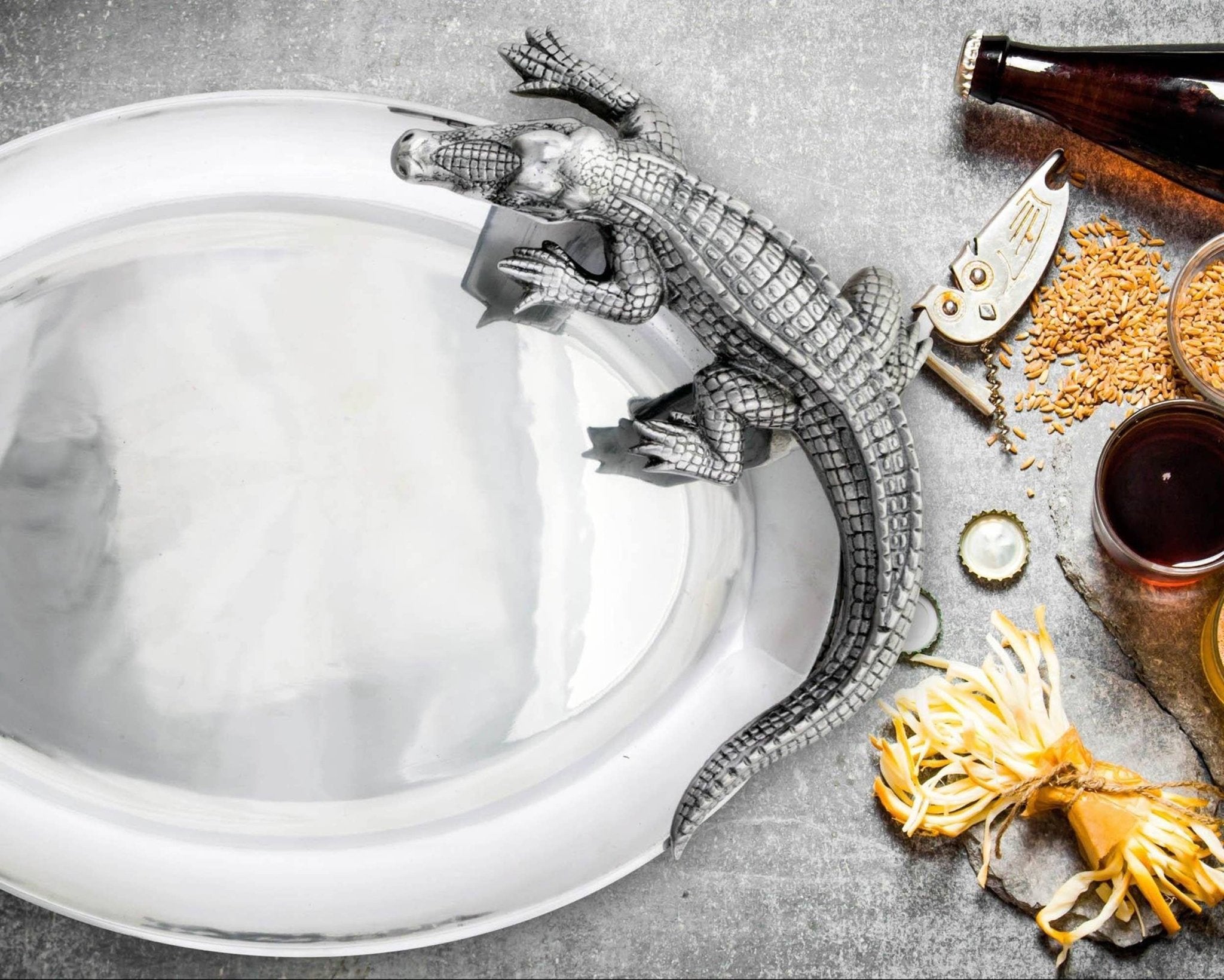 Alligator Oval Platter - Arthur Court - Gaines Jewelers