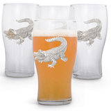 Alligator Pint Glasses Set of 4 - Arthur Court - Gaines Jewelers