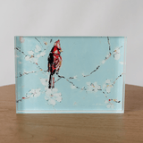 "Always With You" Cardinal acrylic shelfie - Chelsea McShane Art - Gaines Jewelers