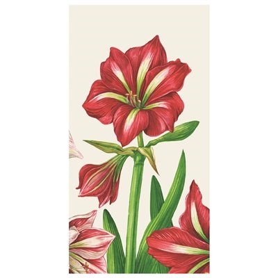Amaryllis Blooms Guest Napkin - Pack of 16 - Hester & Cook - Gaines Jewelers
