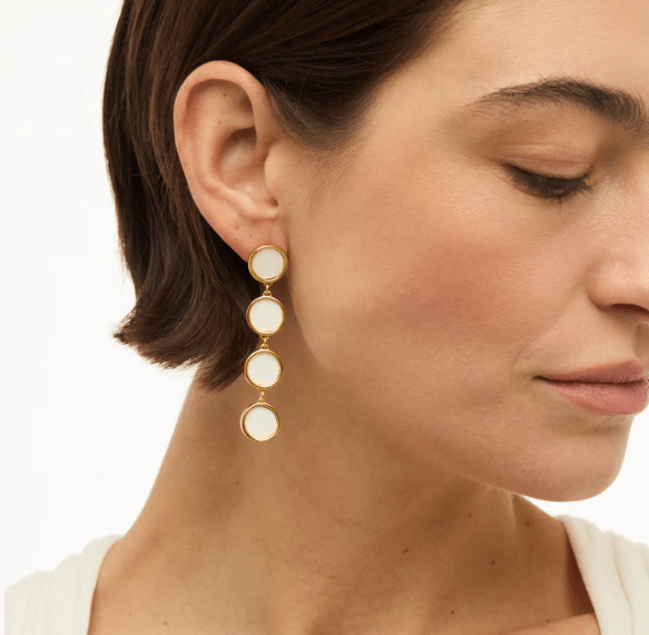 Amy Multi-Bezel Drop Earring - Brackish - Gaines Jewelers