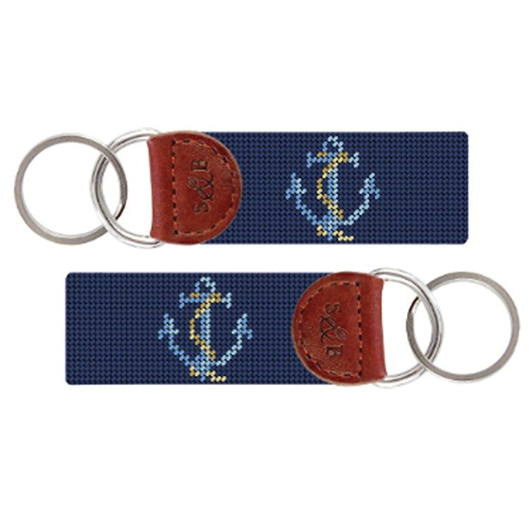 Anchored Needlepoint Key Fob - Anne Neilson - Gaines Jewelers