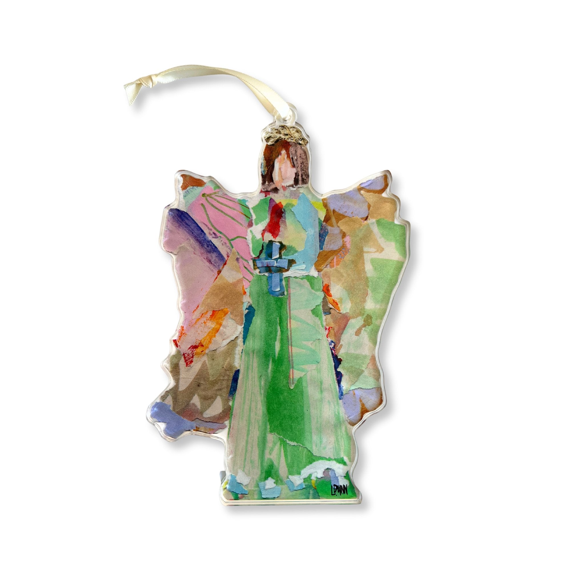 Angel of Glory Acrylic Ornament - Multi Color/ Green - Lauren Dunn - Gaines Jewelers