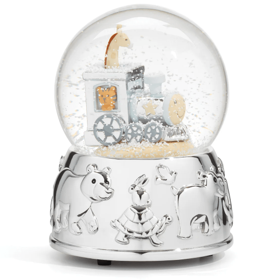 Animal Train Silverplate Snowglobe - Reed & Barton - Gaines Jewelers