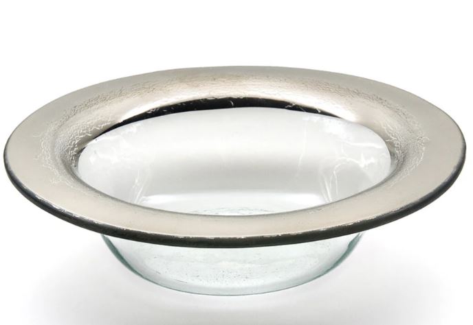 Antique Roman Wine Coaster - Platinum - Annieglass - Gaines Jewelers