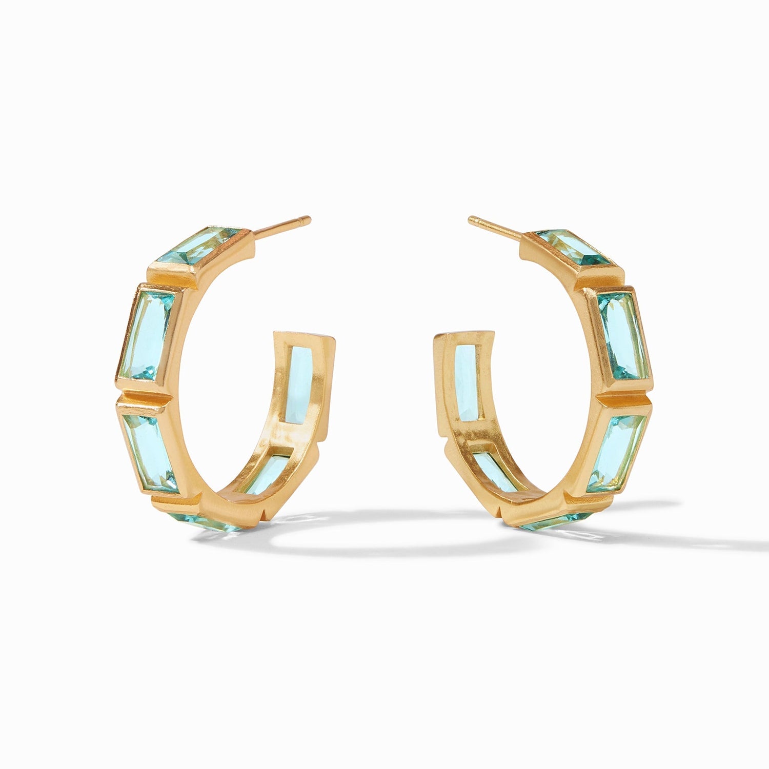 Antonia Hoop Large Bahamian Blue - Julie Vos - Gaines Jewelers