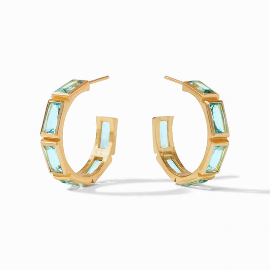 Antonia Hoop Large Bahamian Blue - Julie Vos - Gaines Jewelers