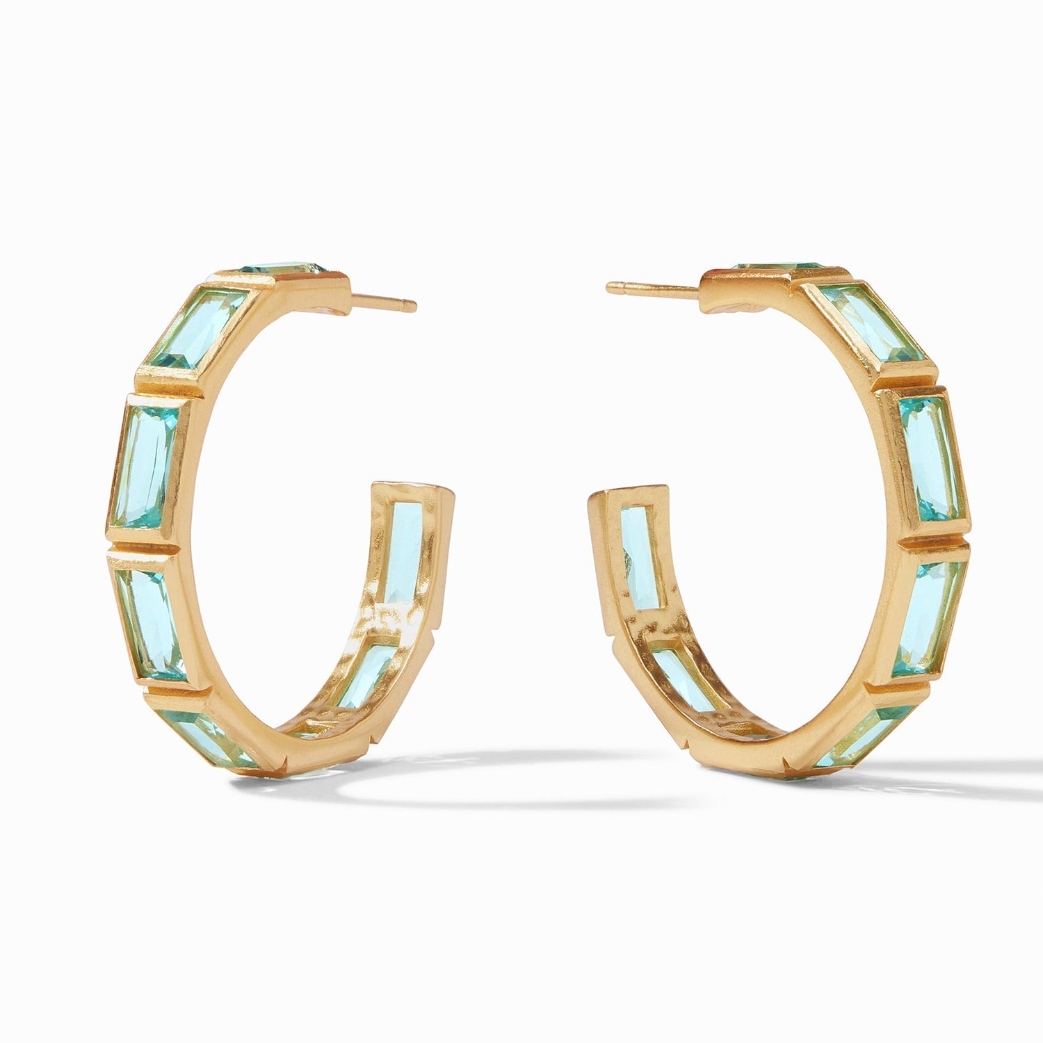 Antonia Hoop Large Bahamian Blue - Julie Vos - Gaines Jewelers