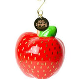 Apple Gold Glass Shaped Ornament - Happy Everything - Gaines Jewelers