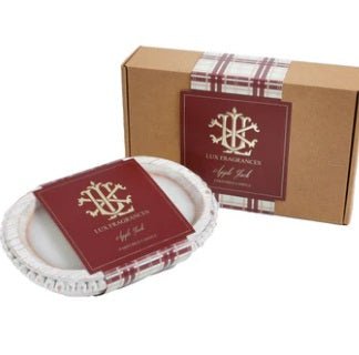 Apple Jack 3 Wick White Dough Bowl Gift Box - Lux Fragrances - Gaines Jewelers