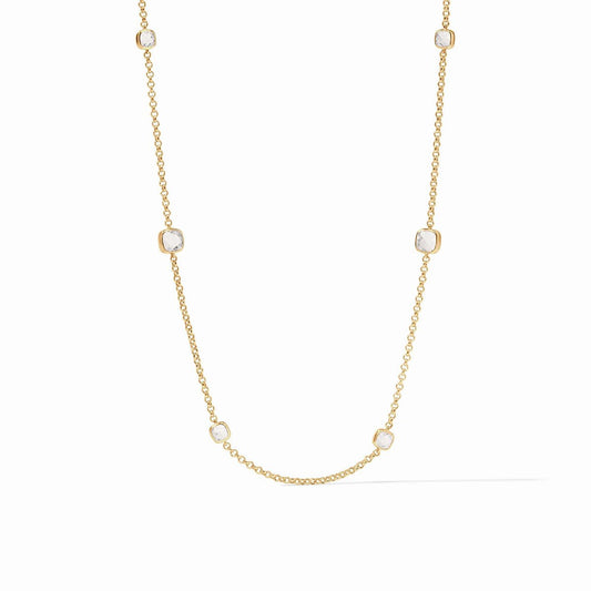 Aquitaine Station Necklace- Clear Crystal - Gaines Jewelers
