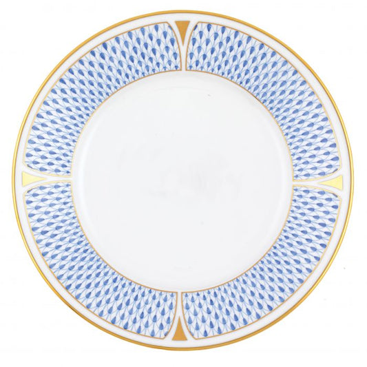 Art Deco Blue Dessert Plate - Herend - Gaines Jewelers