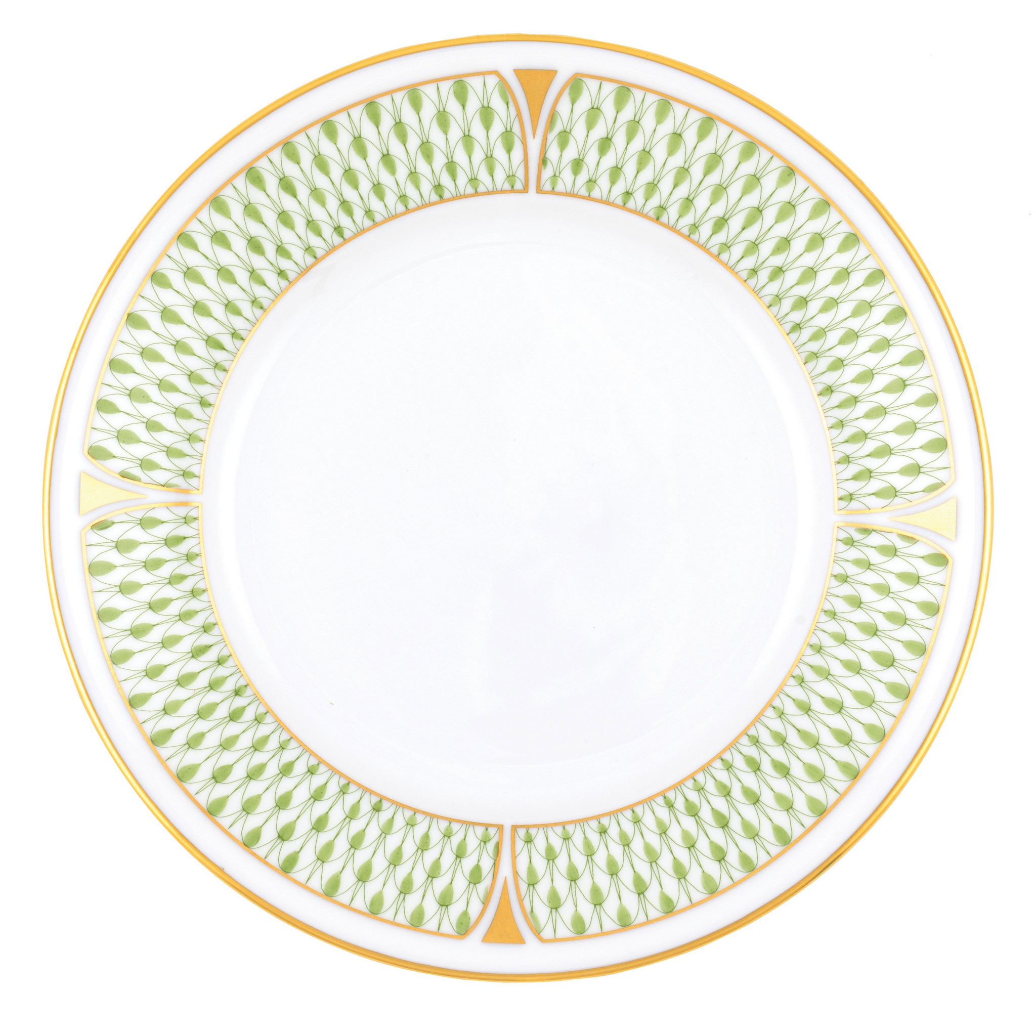 Art Deco Green Bread and Butter Plate - Herend - Gaines Jewelers