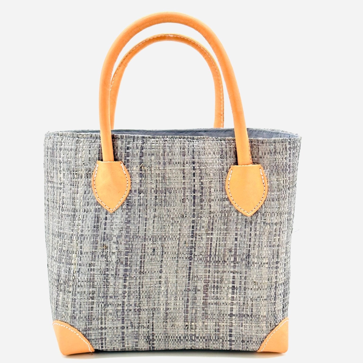 Augustine Straw Basket Bag: Large Grey - Shebobo - Gaines Jewelers
