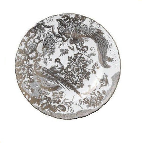 Aves Palladium Dinner Plate - Royal Crown Derby - Gaines Jewelers