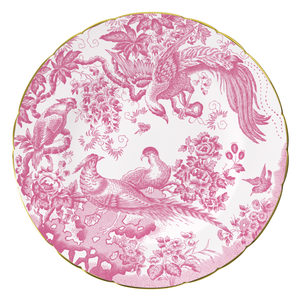 Aves Pink Accent Plate - Royal Crown Derby - Gaines Jewelers