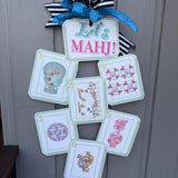 Mid Mod Design LLC - LARGE Designer Let’s MAHJ! Tile Door Hanger
