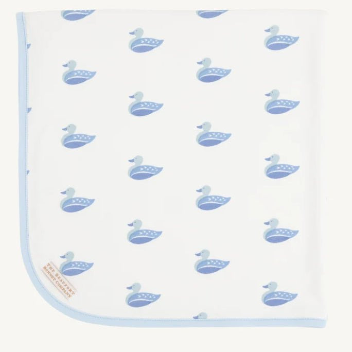 Baby Buggy Blanket - Merrimack Quack Quacks with Buckhead Blue - The Beaufort Bonnet Company - Gaines Jewelers